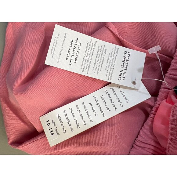 By JJ Elastic Waist Drawstring Midi Skirt Large Tencel Pink Casual Feminine NEW - Picture 4 of 8